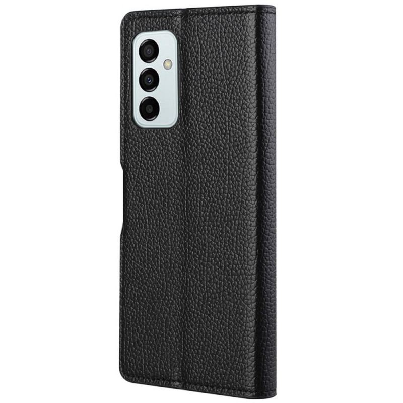 Capa Flip Para Samsung Galaxy M23 5G Lichia Textura De Couro