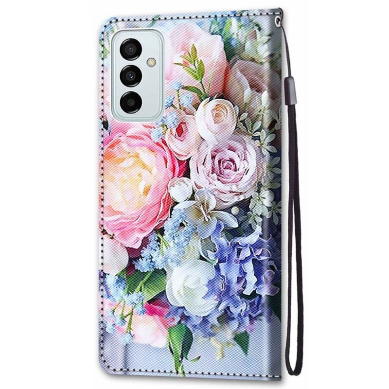 Capa Flip Para Samsung Galaxy M23 5G Maravilha Floral