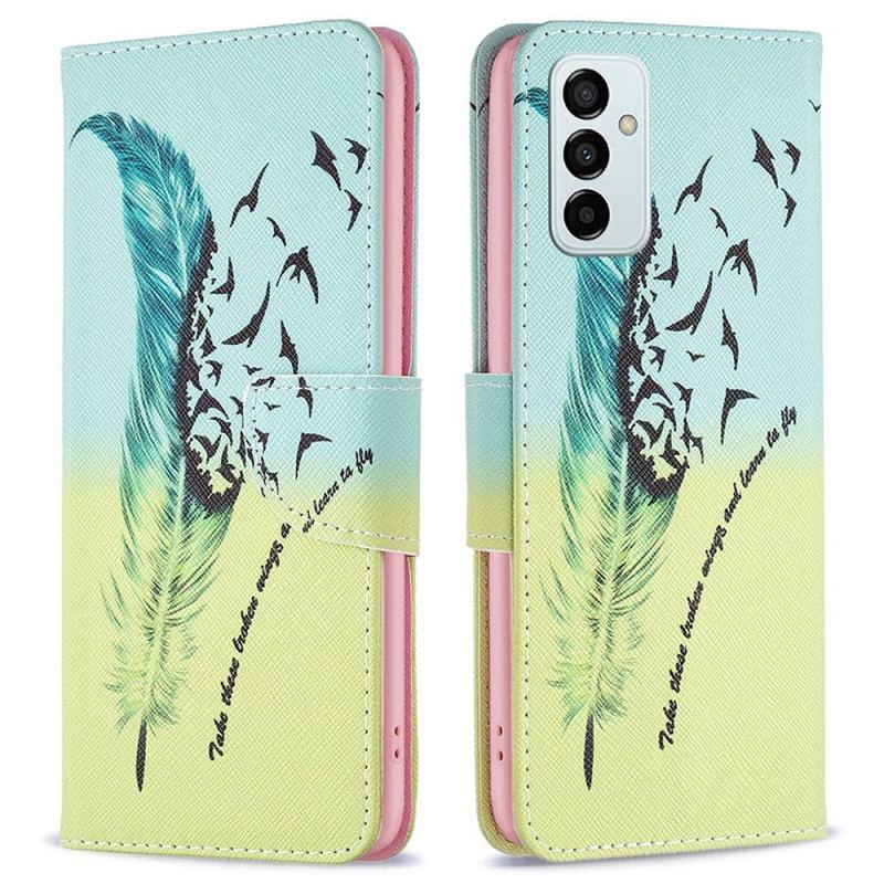 Capa Folio Para Samsung Galaxy M23 5G Aprender A Voar