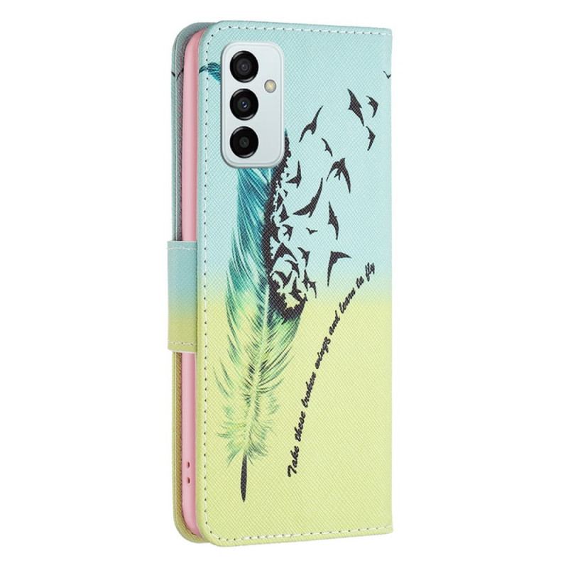 Capa Folio Para Samsung Galaxy M23 5G Aprender A Voar