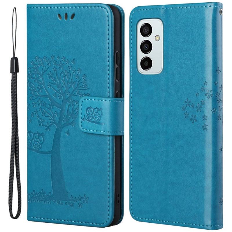 Capa Folio Para Samsung Galaxy M23 5G Árvore Coruja