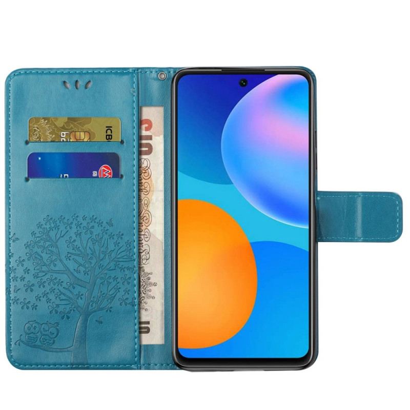 Capa Folio Para Samsung Galaxy M23 5G Árvore Coruja