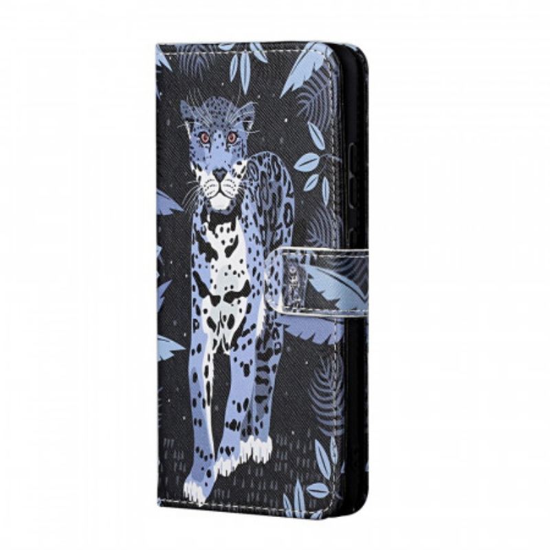 Capa Folio Para Samsung Galaxy M23 5G De Cordão Leopardo Strappy