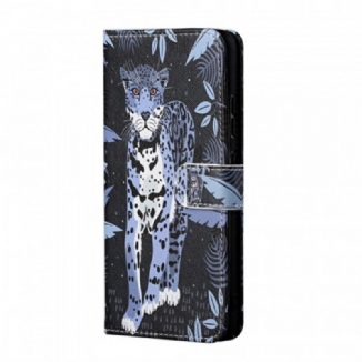 Capa Folio Para Samsung Galaxy M23 5G De Cordão Leopardo Strappy