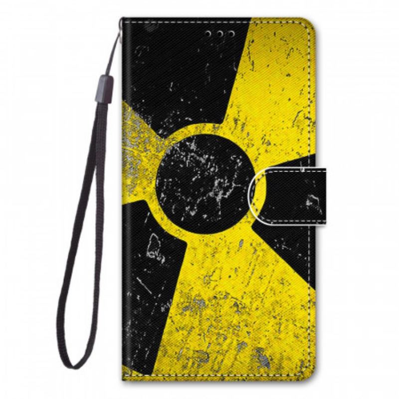 Capa Folio Para Samsung Galaxy M23 5G De Cordão Cordão De Perigo