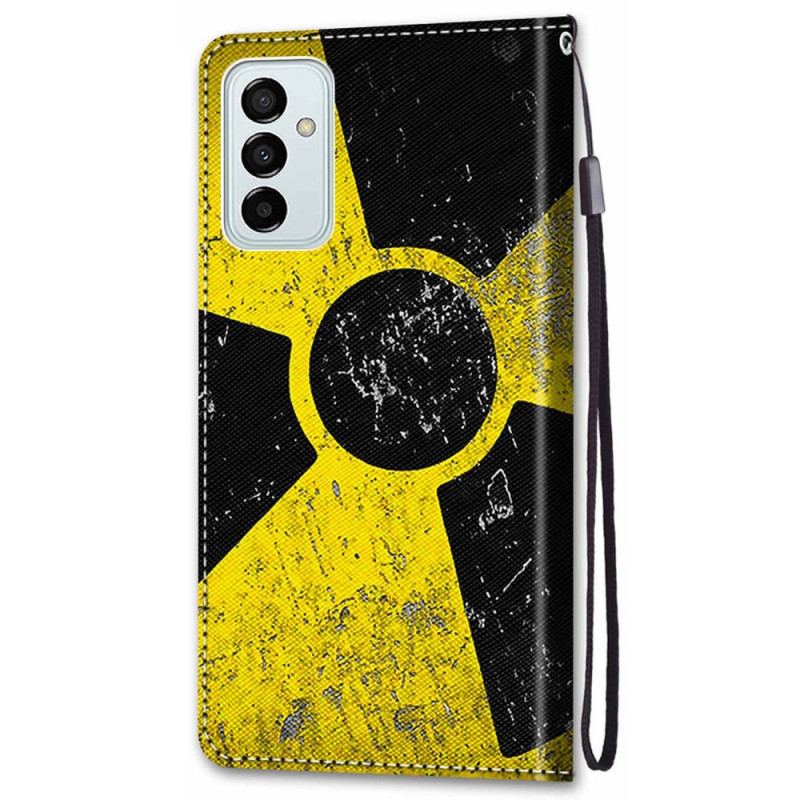 Capa Folio Para Samsung Galaxy M23 5G De Cordão Cordão De Perigo