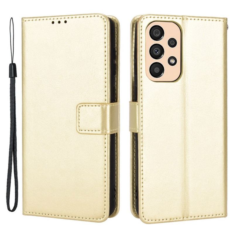 Capa Folio Para Samsung Galaxy M23 5G Couro Falso Chamativo