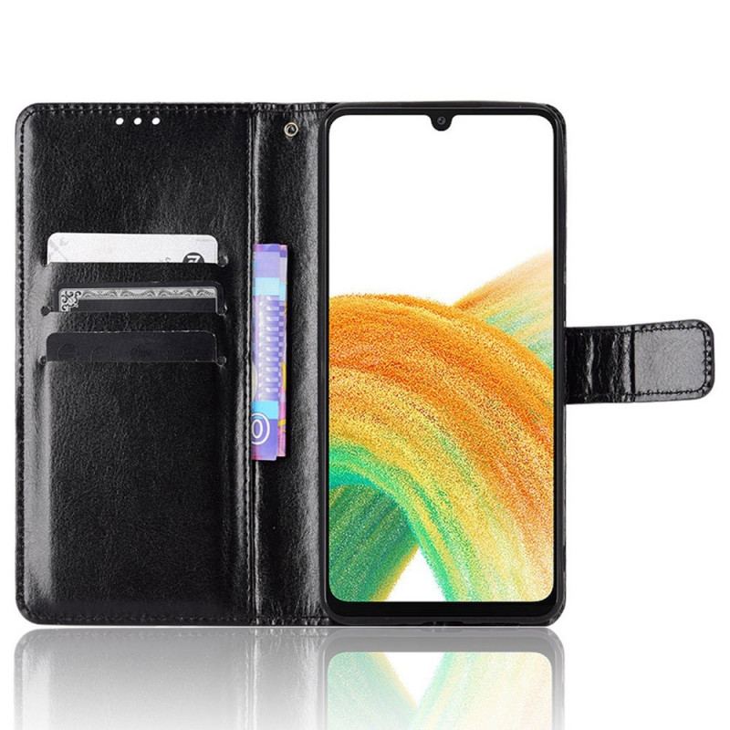 Capa Folio Para Samsung Galaxy M23 5G Couro Falso Chamativo