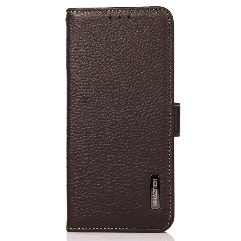 Capa Folio Para Samsung Galaxy M23 5G Couro De Lichia Khazneh Rfid