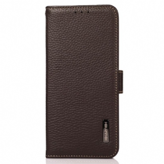 Capa Folio Para Samsung Galaxy M23 5G Couro De Lichia Khazneh Rfid