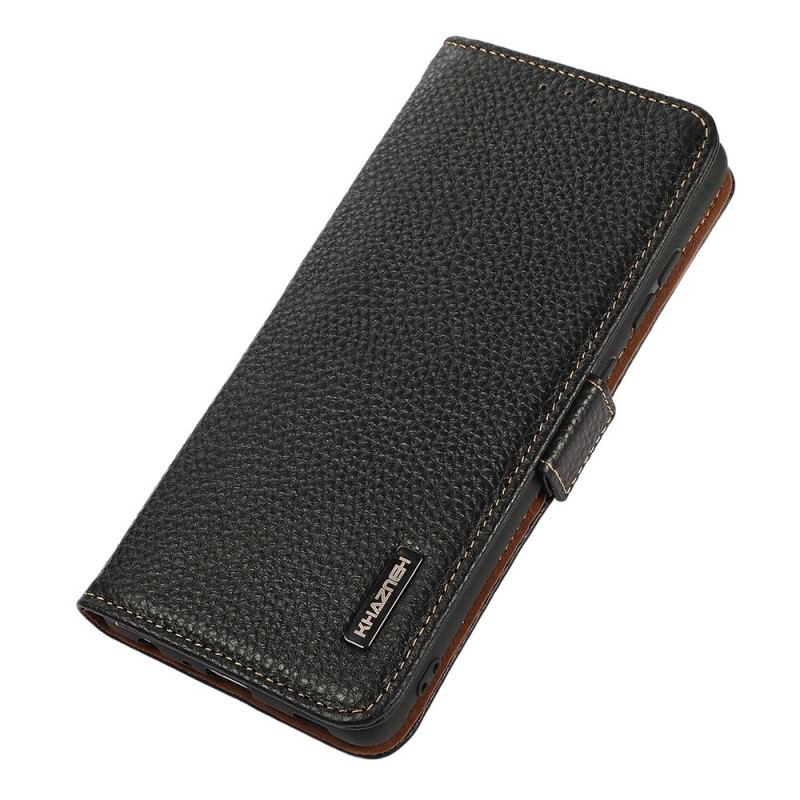 Capa Folio Para Samsung Galaxy M23 5G Couro De Lichia Khazneh Rfid