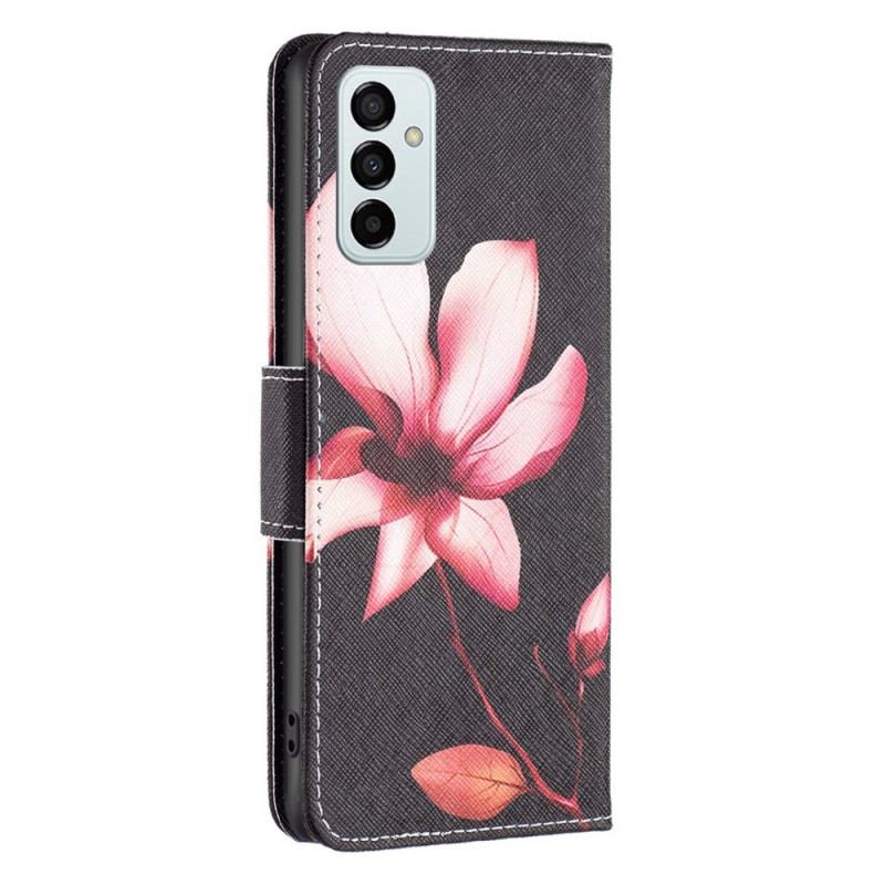 Capa Folio Para Samsung Galaxy M23 5G Flor Rosa