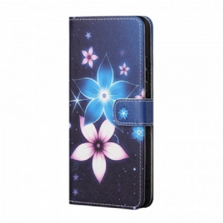 Capa Folio Para Samsung Galaxy M23 5G Flores Lunares