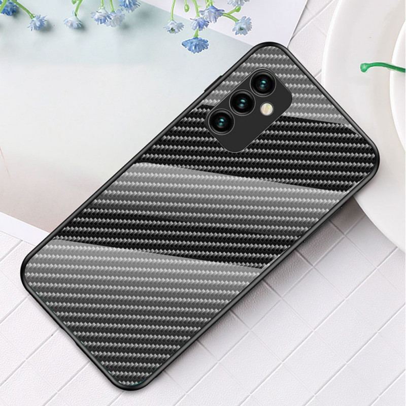 Capa Para Samsung Galaxy M23 5G Vidro Temperado De Fibra De Carbono