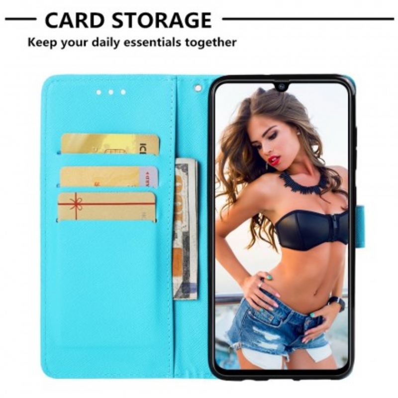 Capa De Couro Para Samsung Galaxy A70 Apanhador De Sonhos Pastel