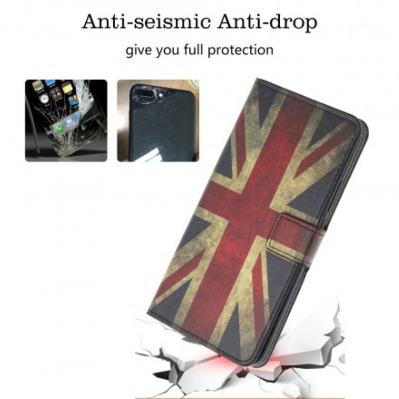 Capa De Couro Para Samsung Galaxy A70 Bandeira Da Inglaterra