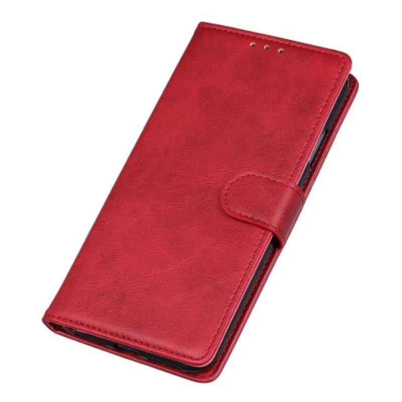 Capa De Couro Para Samsung Galaxy A70 Efeito De Couro Fosco Retrô