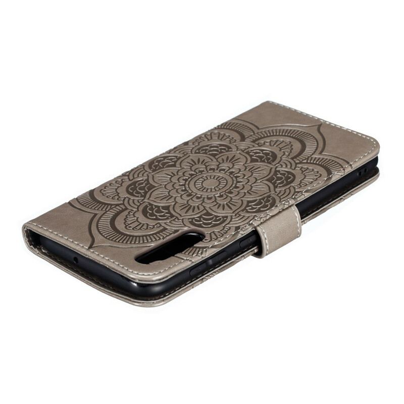 Capa De Couro Para Samsung Galaxy A70 Mandala Completa