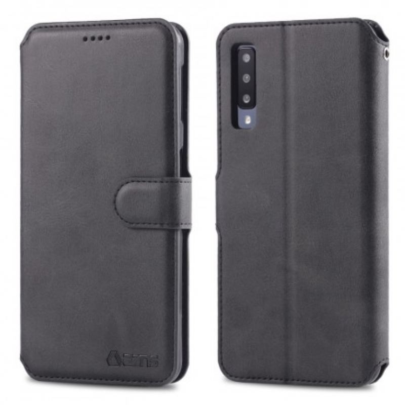 Capa Em Pele Para Samsung Galaxy A70 Azns Retrô