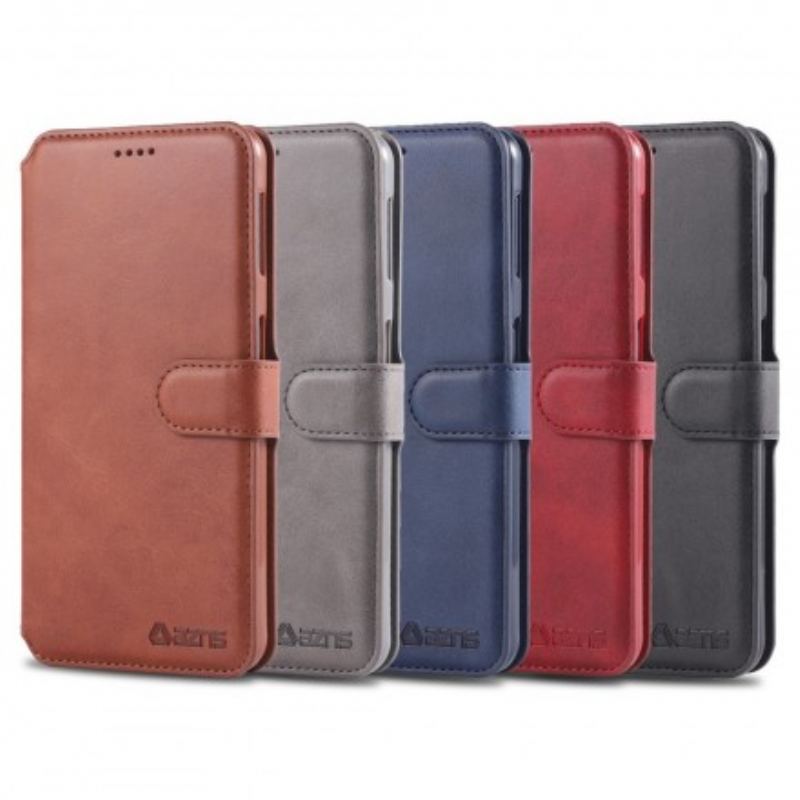 Capa Em Pele Para Samsung Galaxy A70 Azns Retrô