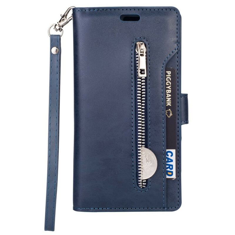 Capa Flip Para Samsung Galaxy A70 Bolsa Com Cordão