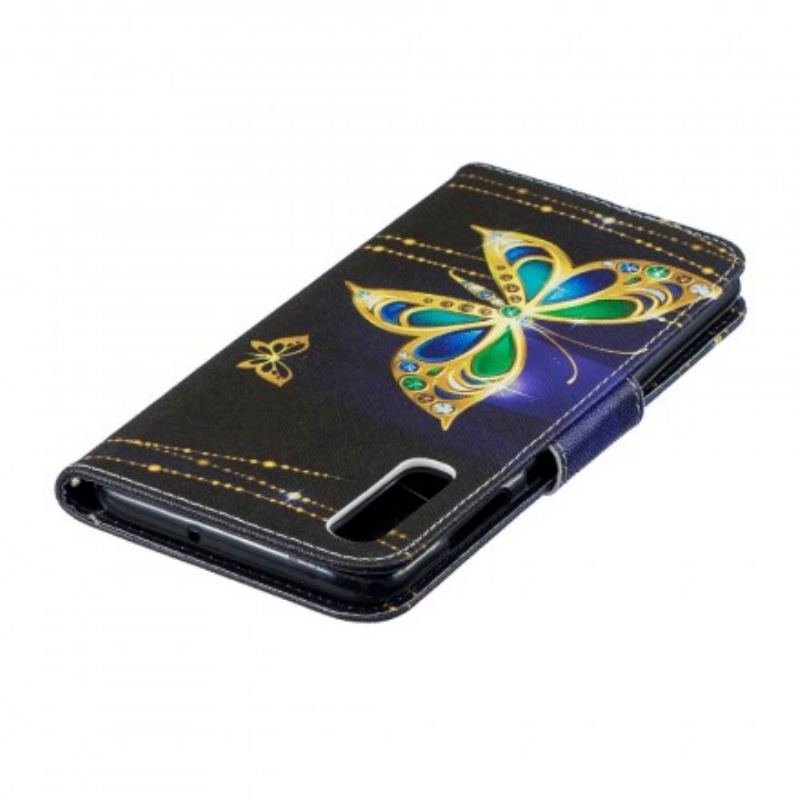 Capa Flip Para Samsung Galaxy A70 Borboleta Mágica