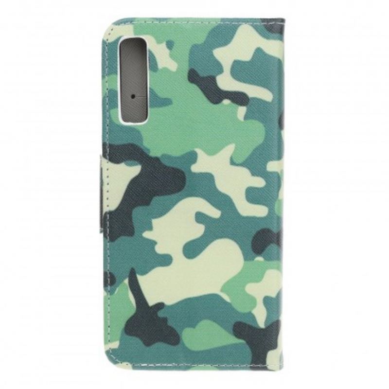 Capa Flip Para Samsung Galaxy A70 Camuflagem Militar