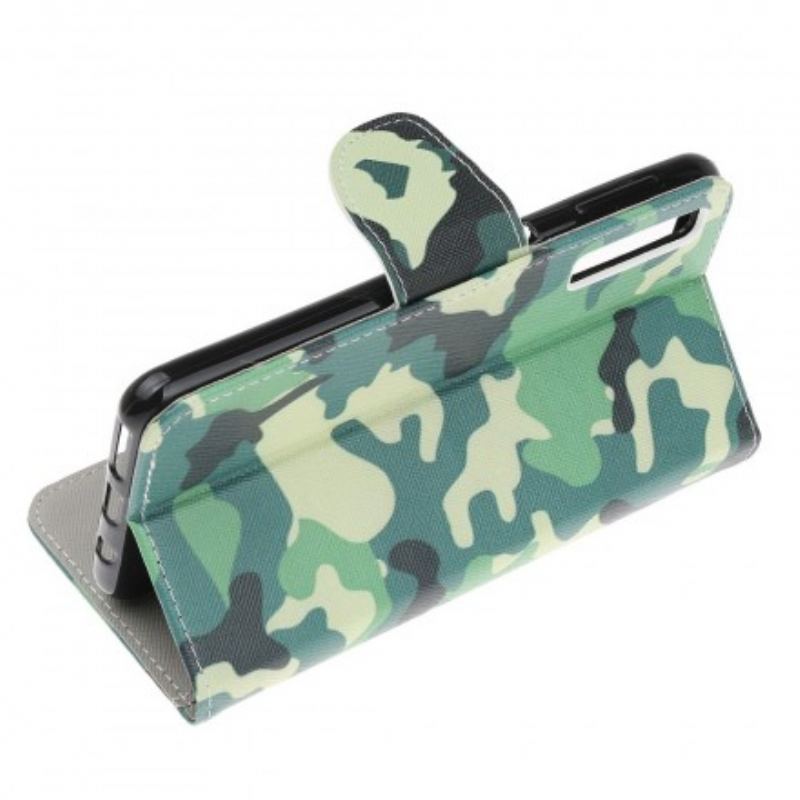 Capa Flip Para Samsung Galaxy A70 Camuflagem Militar