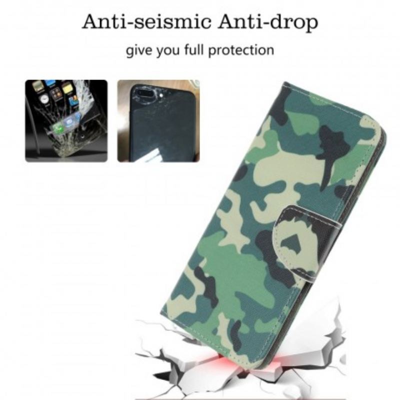 Capa Flip Para Samsung Galaxy A70 Camuflagem Militar