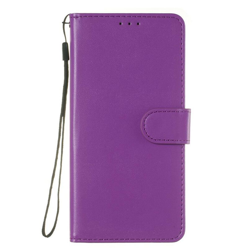 Capa Flip Para Samsung Galaxy A70 De Cordão Correia De Cor De Couro Sintético