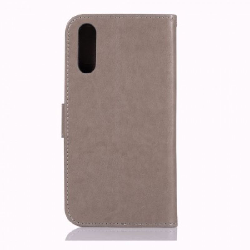 Capa Flip Para Samsung Galaxy A70 Coruja Apanhador De Sonhos Com Efeito De Couro