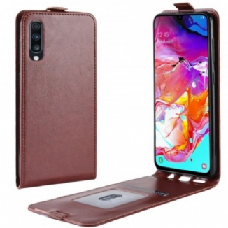 Capa Flip Para Samsung Galaxy A70 De Couro Efeito Couro Dobrável