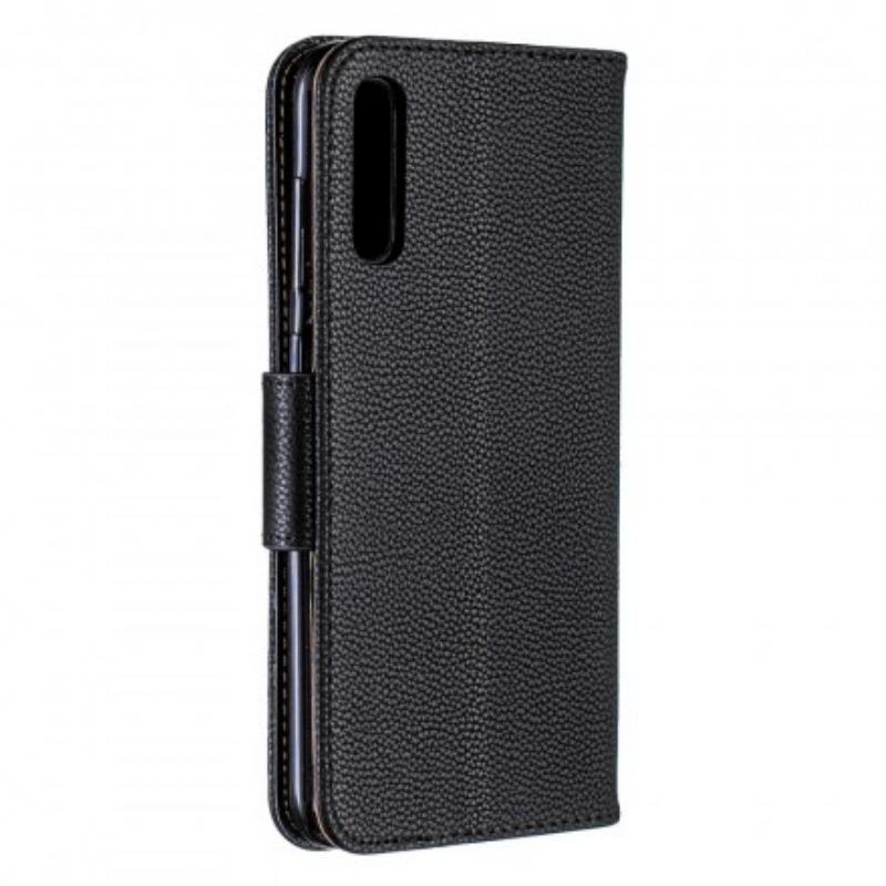 Capa Flip Para Samsung Galaxy A70 De Couro Lichia Rabat Oblíqua