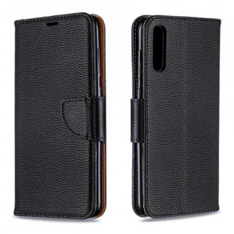 Capa Flip Para Samsung Galaxy A70 De Couro Lichia Rabat Oblíqua