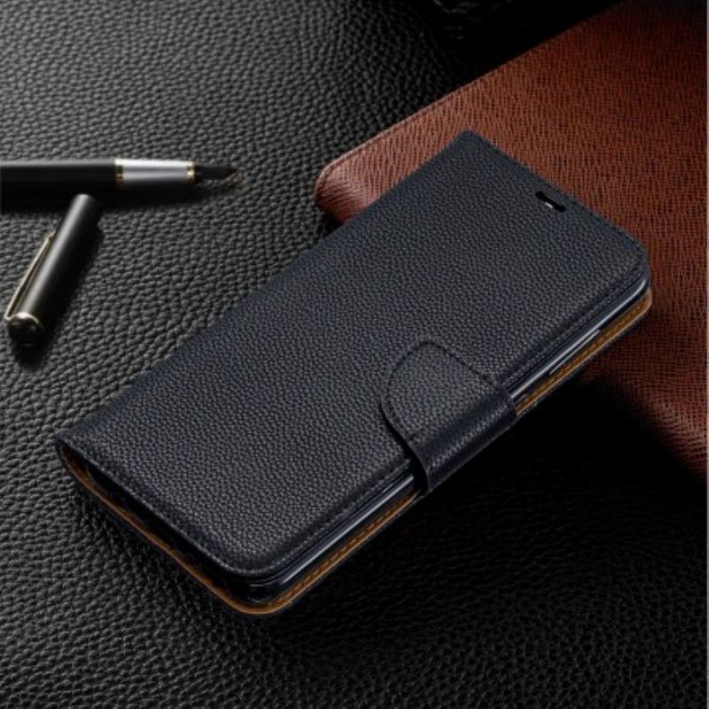 Capa Flip Para Samsung Galaxy A70 De Couro Lichia Rabat Oblíqua