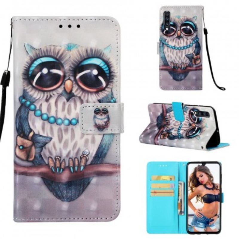 Capa Flip Para Samsung Galaxy A70 Dona Coruja