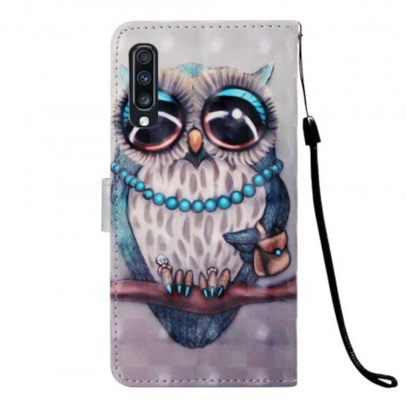 Capa Flip Para Samsung Galaxy A70 Dona Coruja