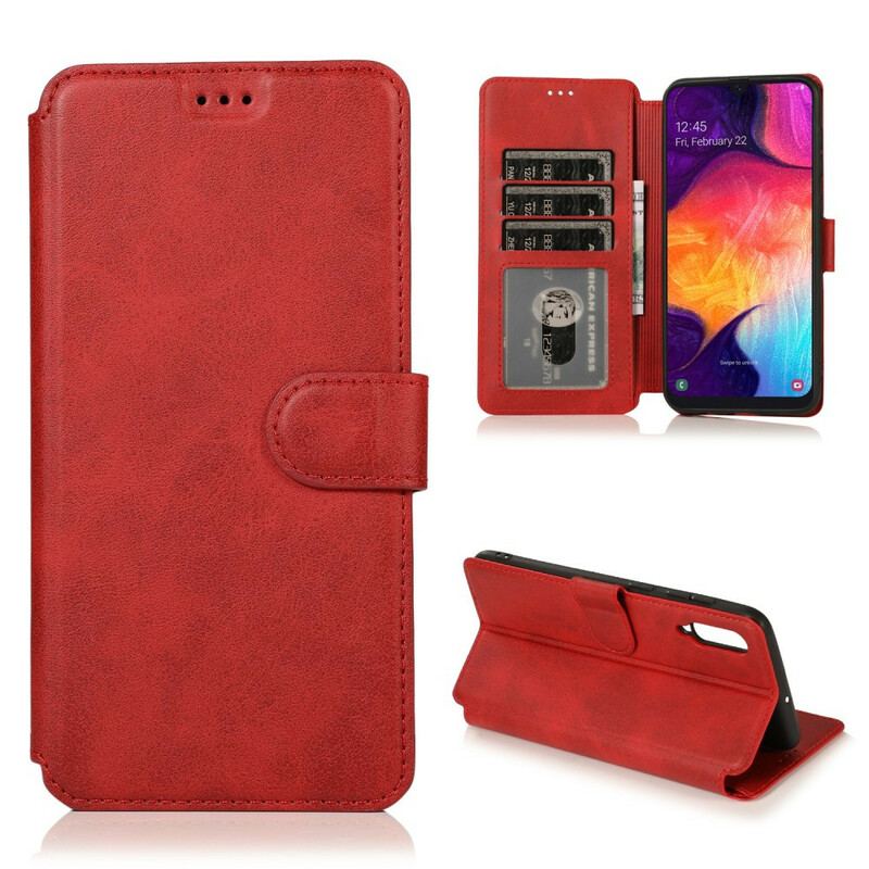 Capa Flip Para Samsung Galaxy A70 Efeito Couro Luxuoso