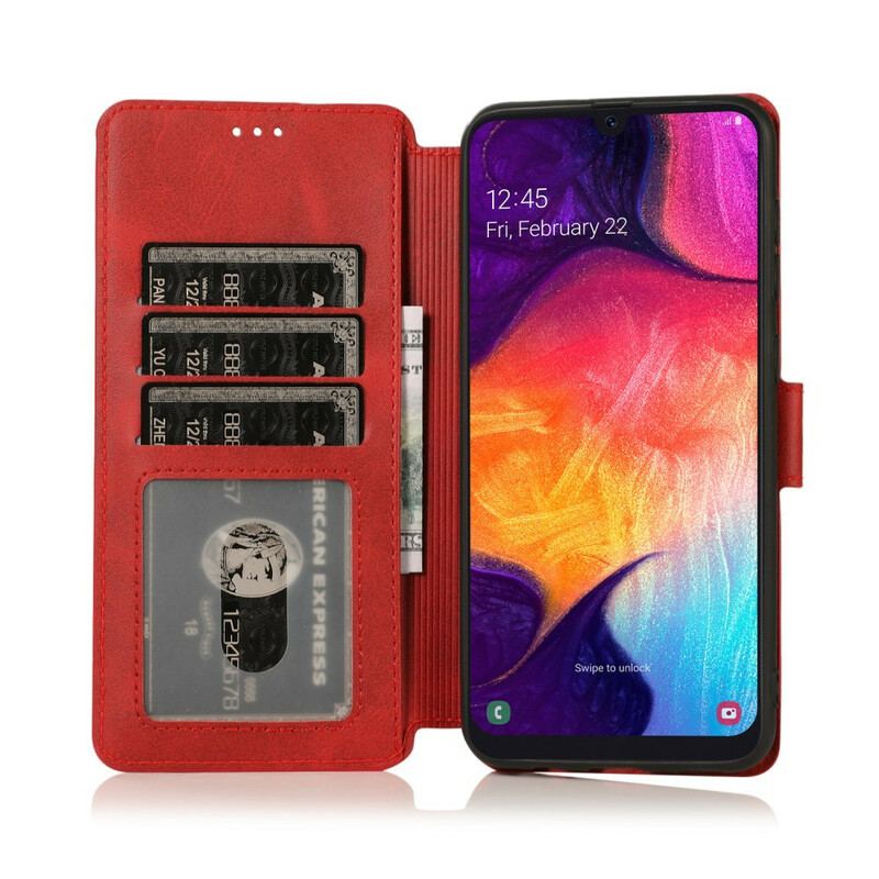 Capa Flip Para Samsung Galaxy A70 Efeito Couro Luxuoso