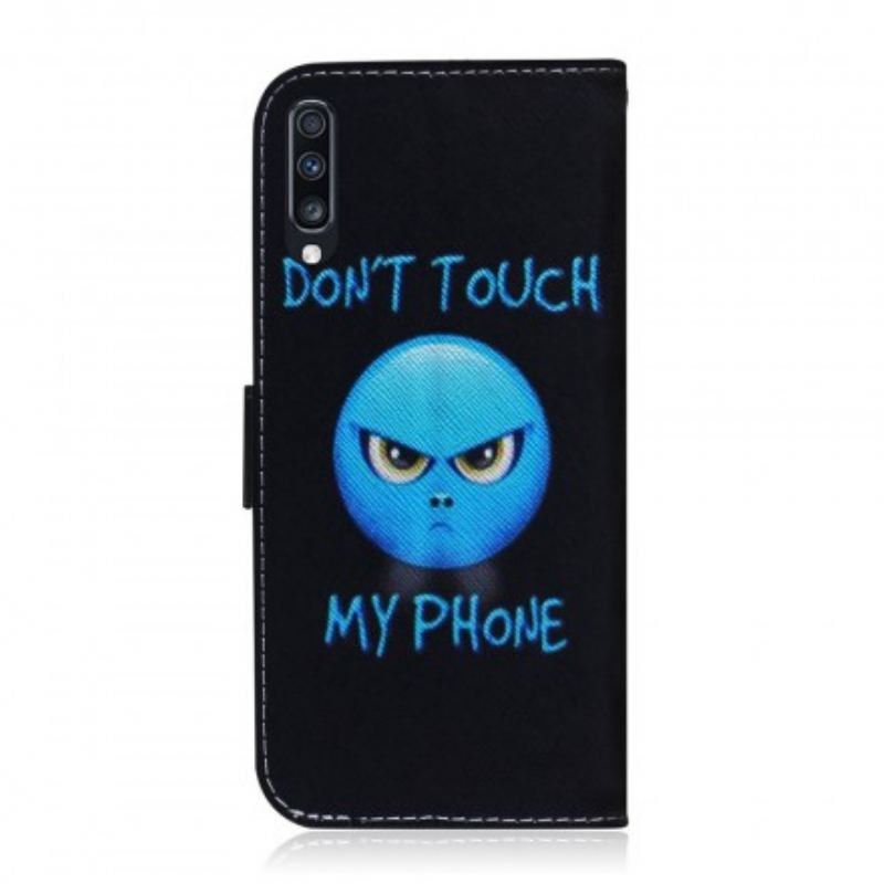 Capa Flip Para Samsung Galaxy A70 Emoji Telefone