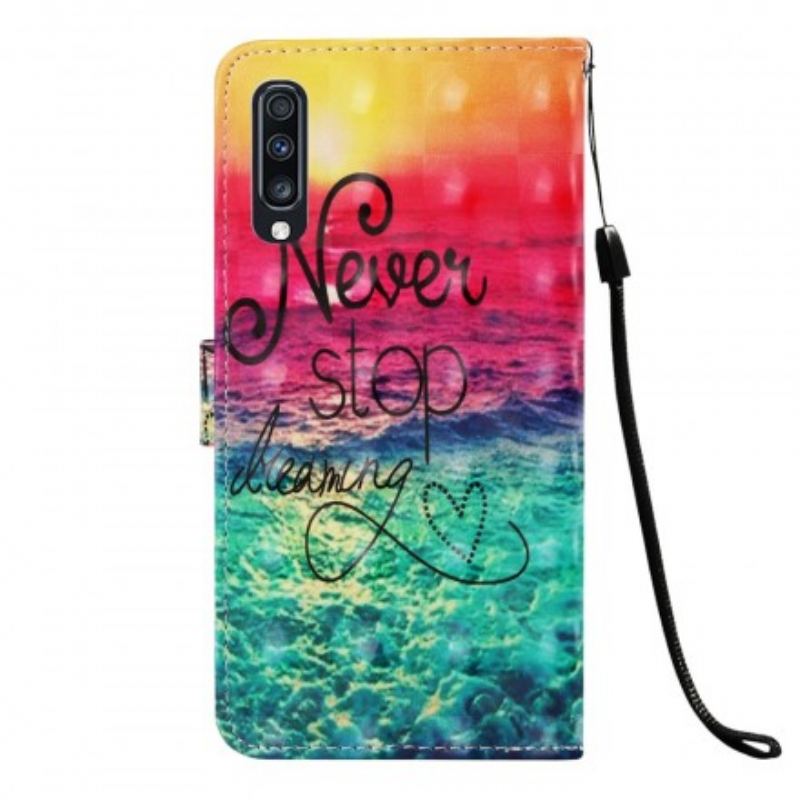 Capa Flip Para Samsung Galaxy A70 Nunca Pare De Sonhar