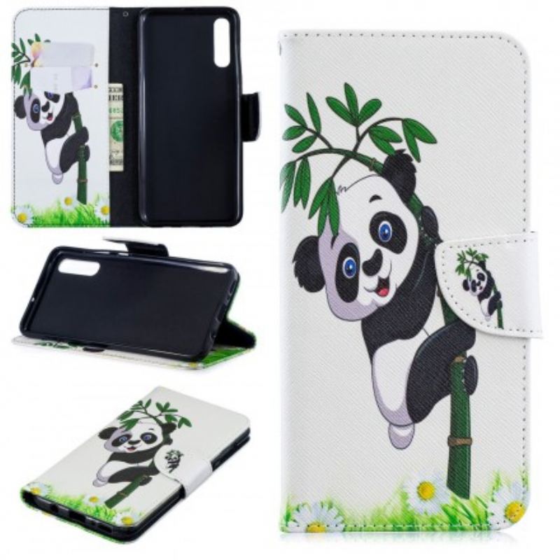 Capa Flip Para Samsung Galaxy A70 Panda No Bambu