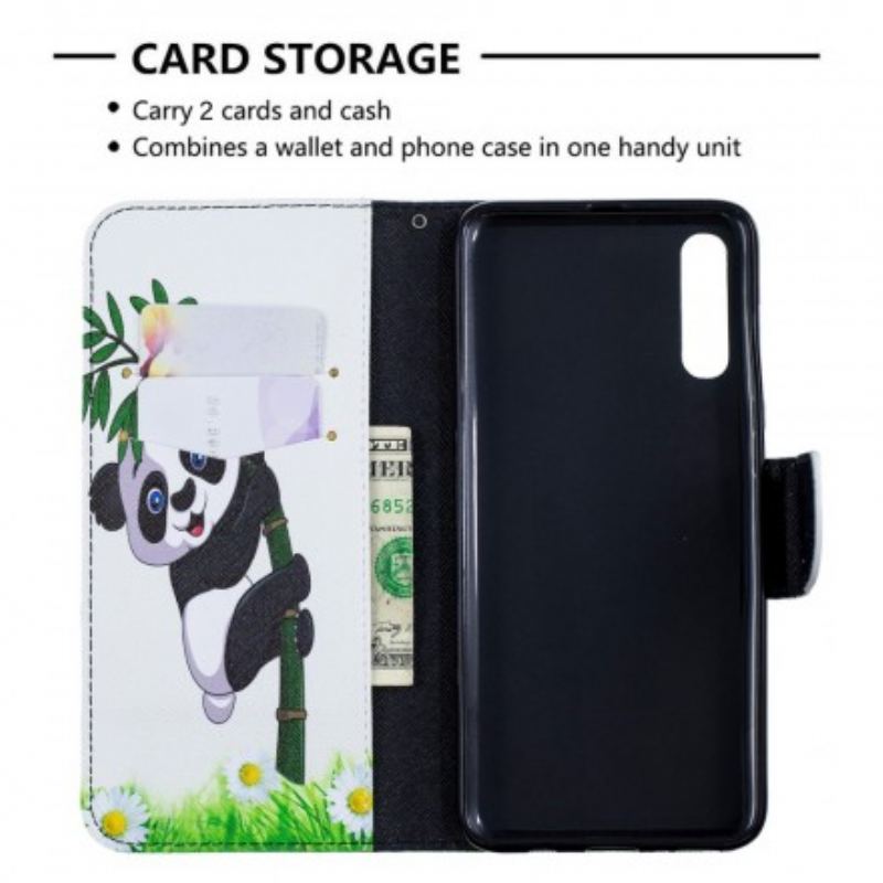 Capa Flip Para Samsung Galaxy A70 Panda No Bambu