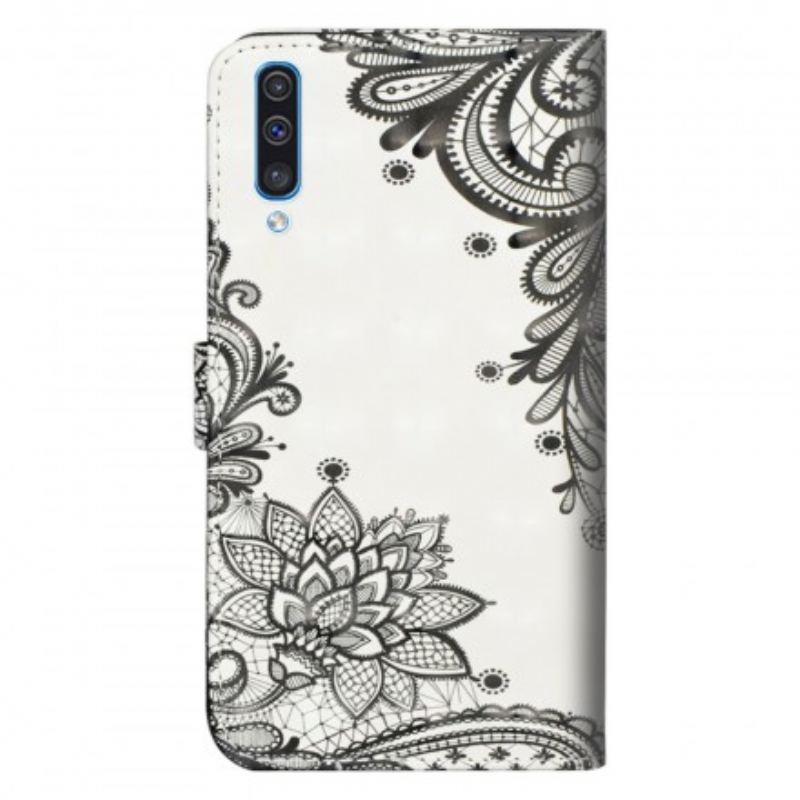 Capa Flip Para Samsung Galaxy A70 Renda Chique