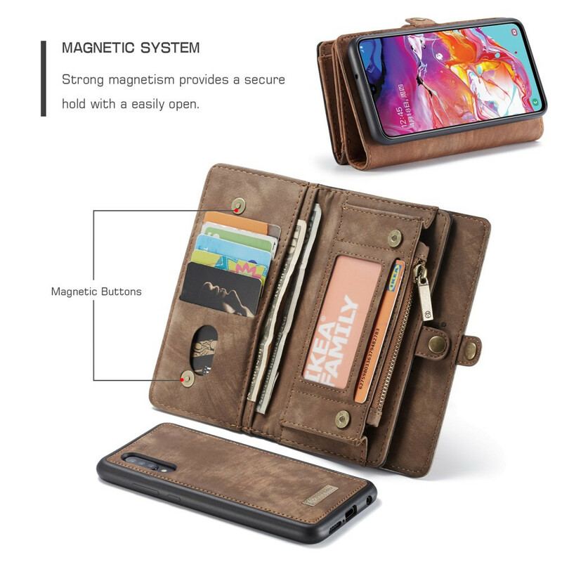 Capa Capa Folio Para Samsung Galaxy A70 Caseme Destacável