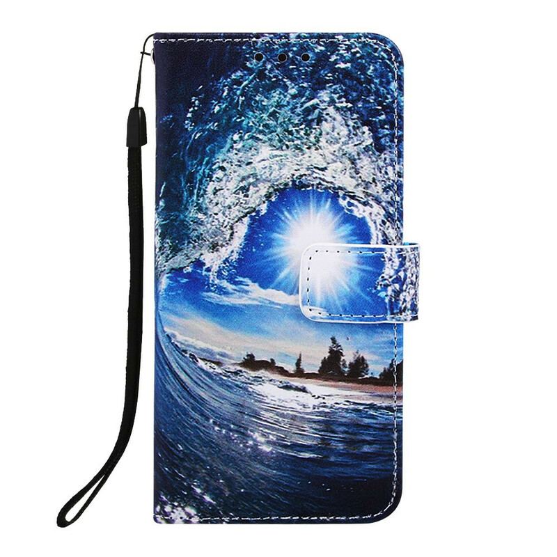 Capa Folio Para Samsung Galaxy A70 De Cordão Paisagem Lanyard Daydreams