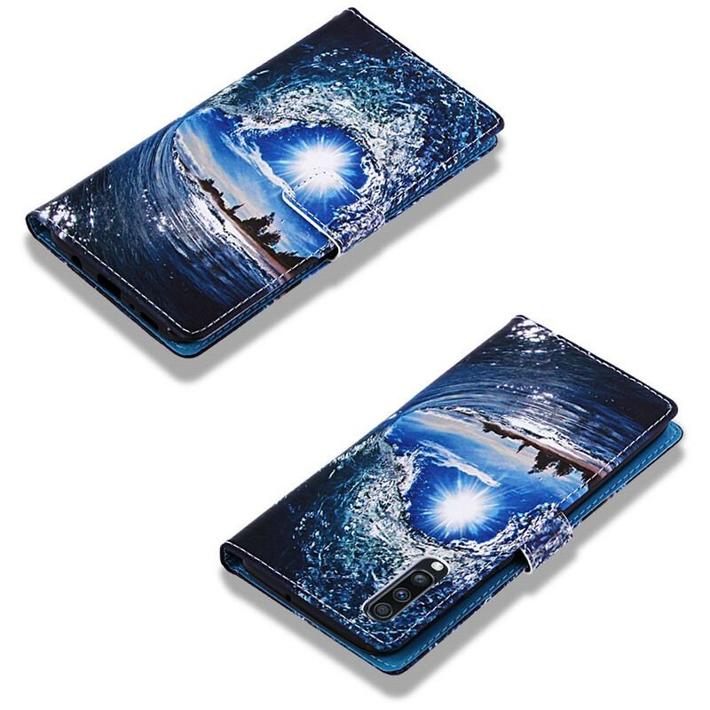 Capa Folio Para Samsung Galaxy A70 De Cordão Paisagem Lanyard Daydreams