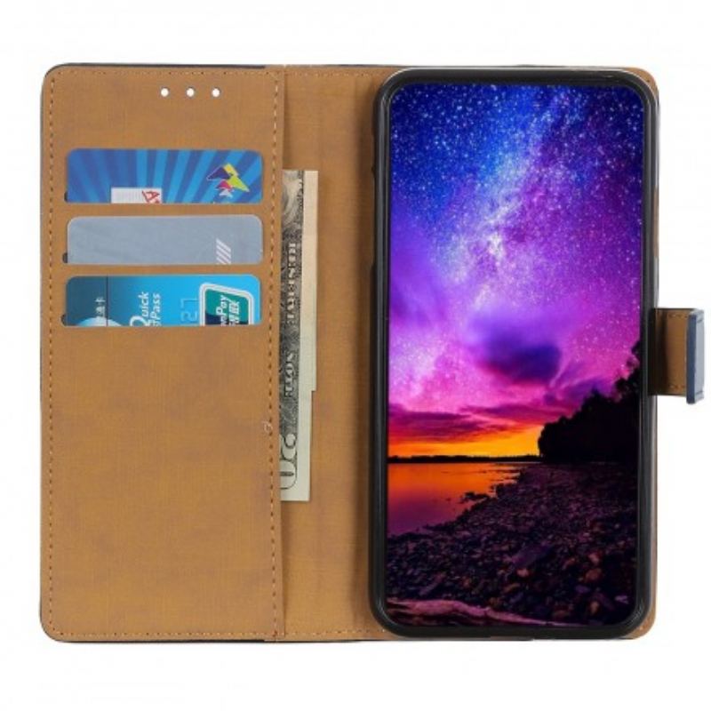 Capa Folio Para Samsung Galaxy A70 Couro Sintético Liso