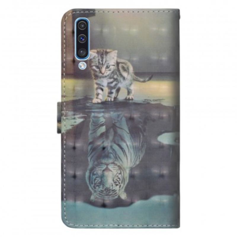 Capa Folio Para Samsung Galaxy A70 Ernesto O Tigre