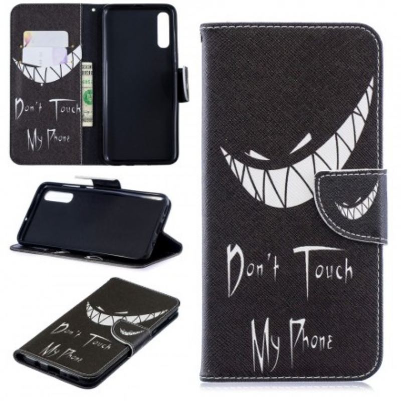 Capa Folio Para Samsung Galaxy A70 Telefone Do Diabo